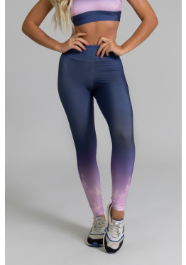Calça Legging Fitness Estampa Digital Light Purple